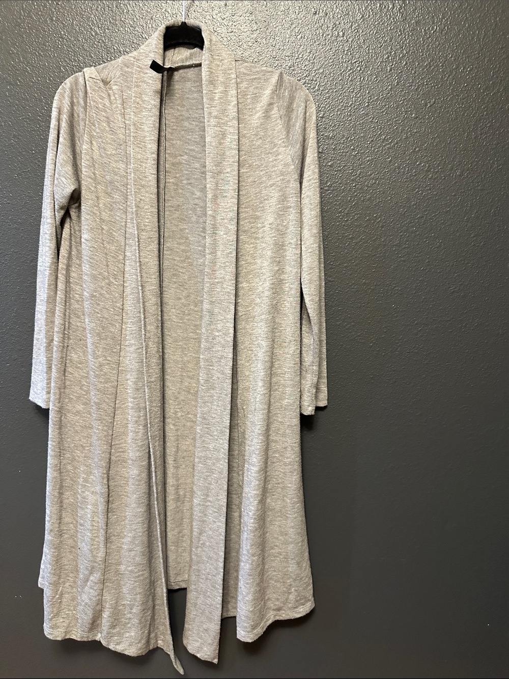 Light Gray Open-Front Women's Cardigan Sweater